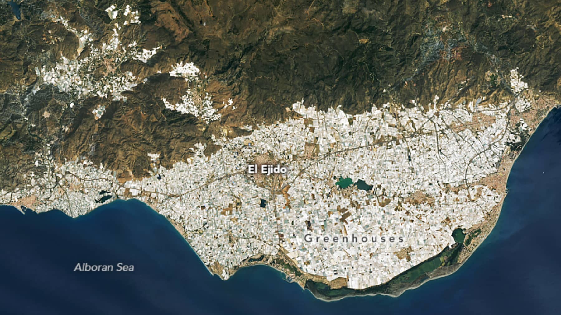 Vista satélite desde El Ejido