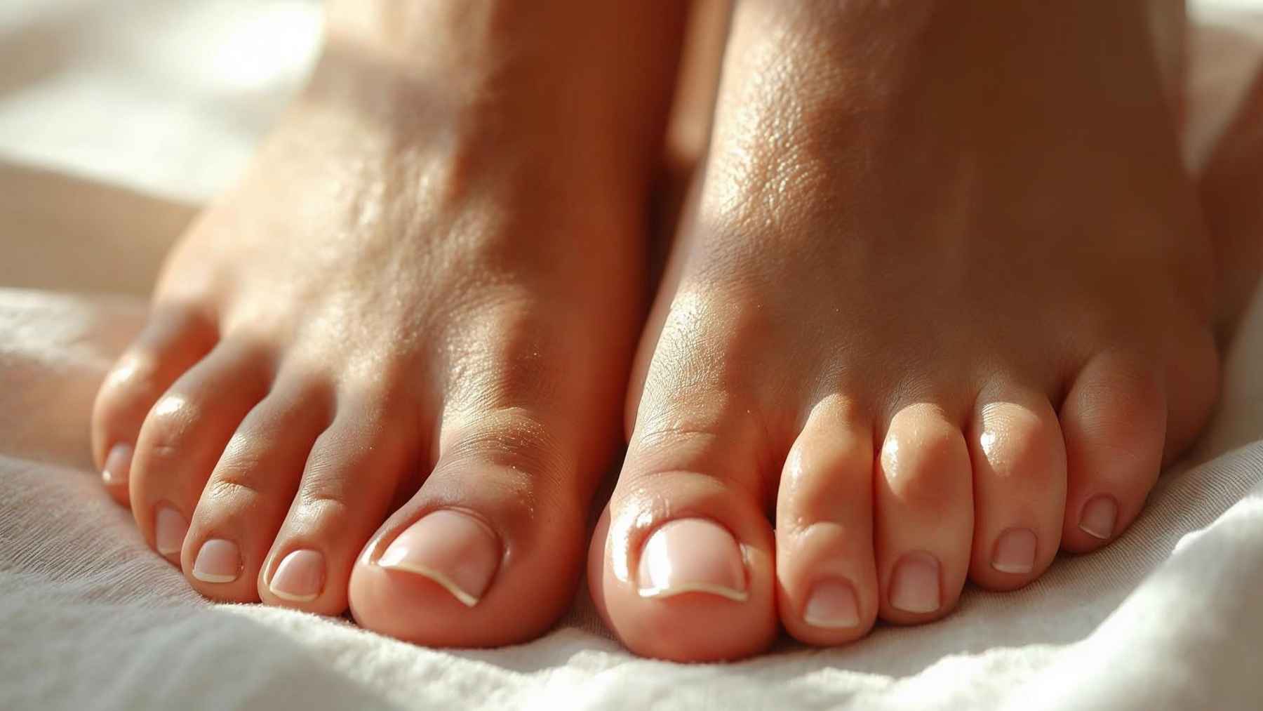 Primer plano de dedos del pie humano, clave para entender por qué no se mueven de forma independiente
