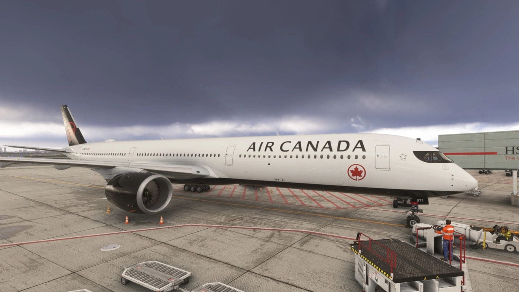 Air Canada Airbus A350-1000 en plataforma tras anunciar su pedido para expansión internacional desde 2030.