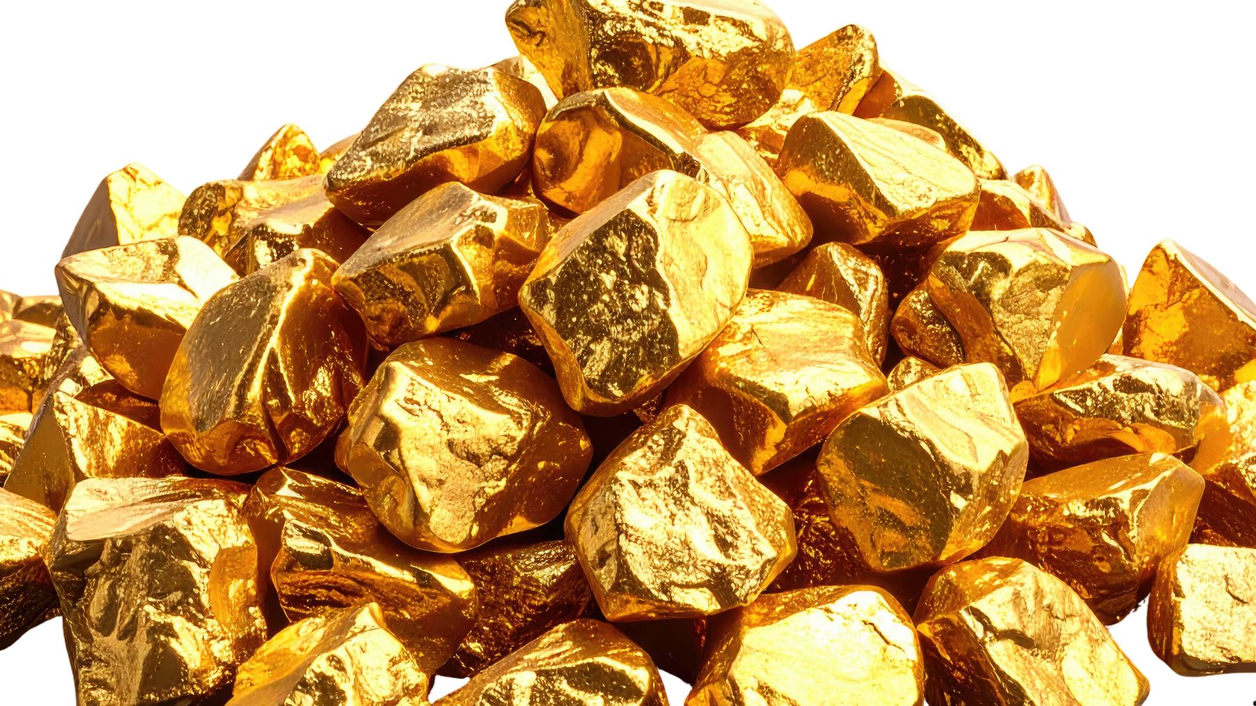 Lingotes de oro tras el anuncio del megayacimiento de más de 1.000 toneladas descubierto en Hunan, China.