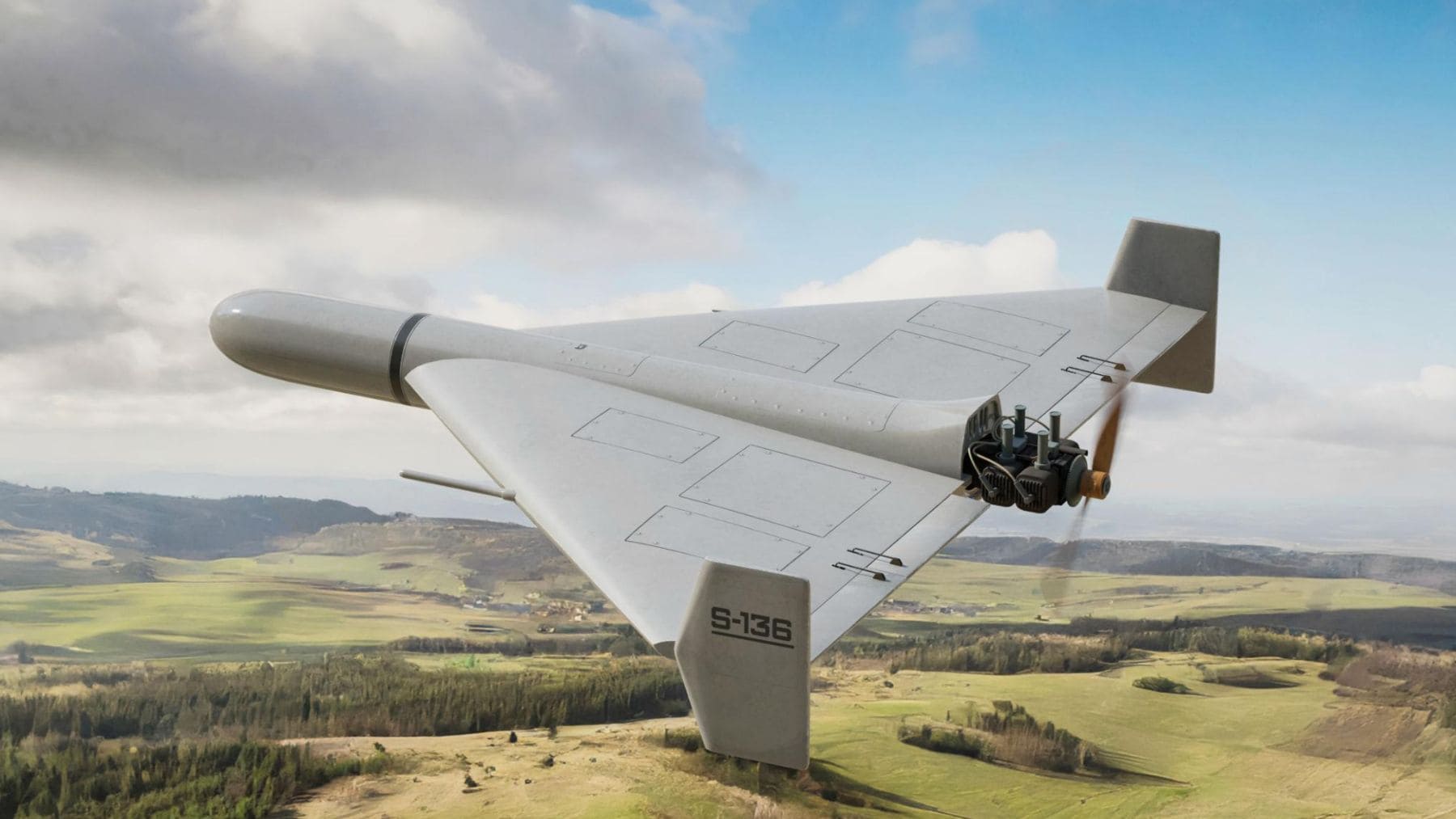 Dron ruso Geran-5 analizado por Ucrania con componentes electrónicos de origen extranjero.