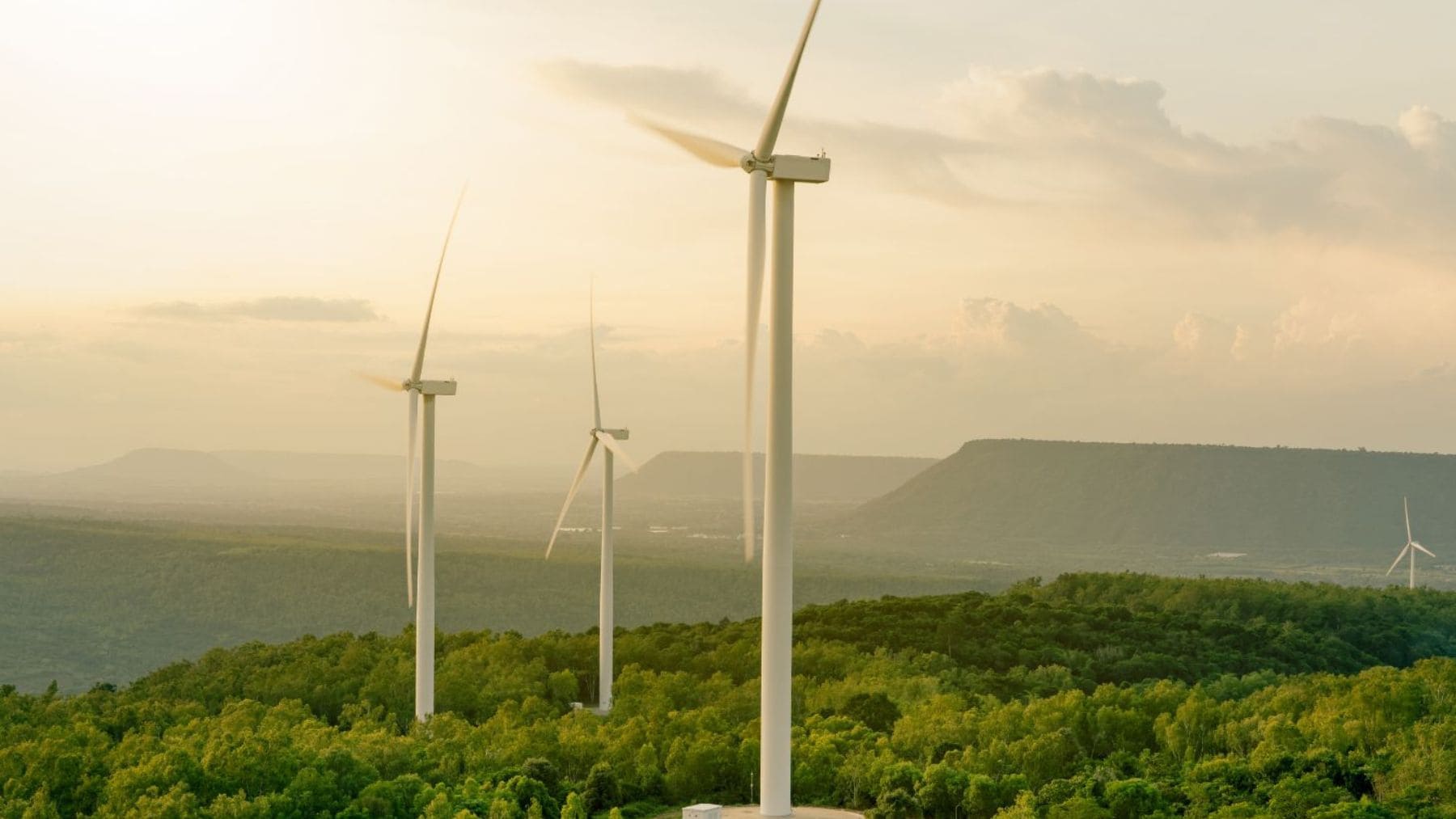 Parque eólico en Hauts-de-France, la región francesa con más aerogeneradores.