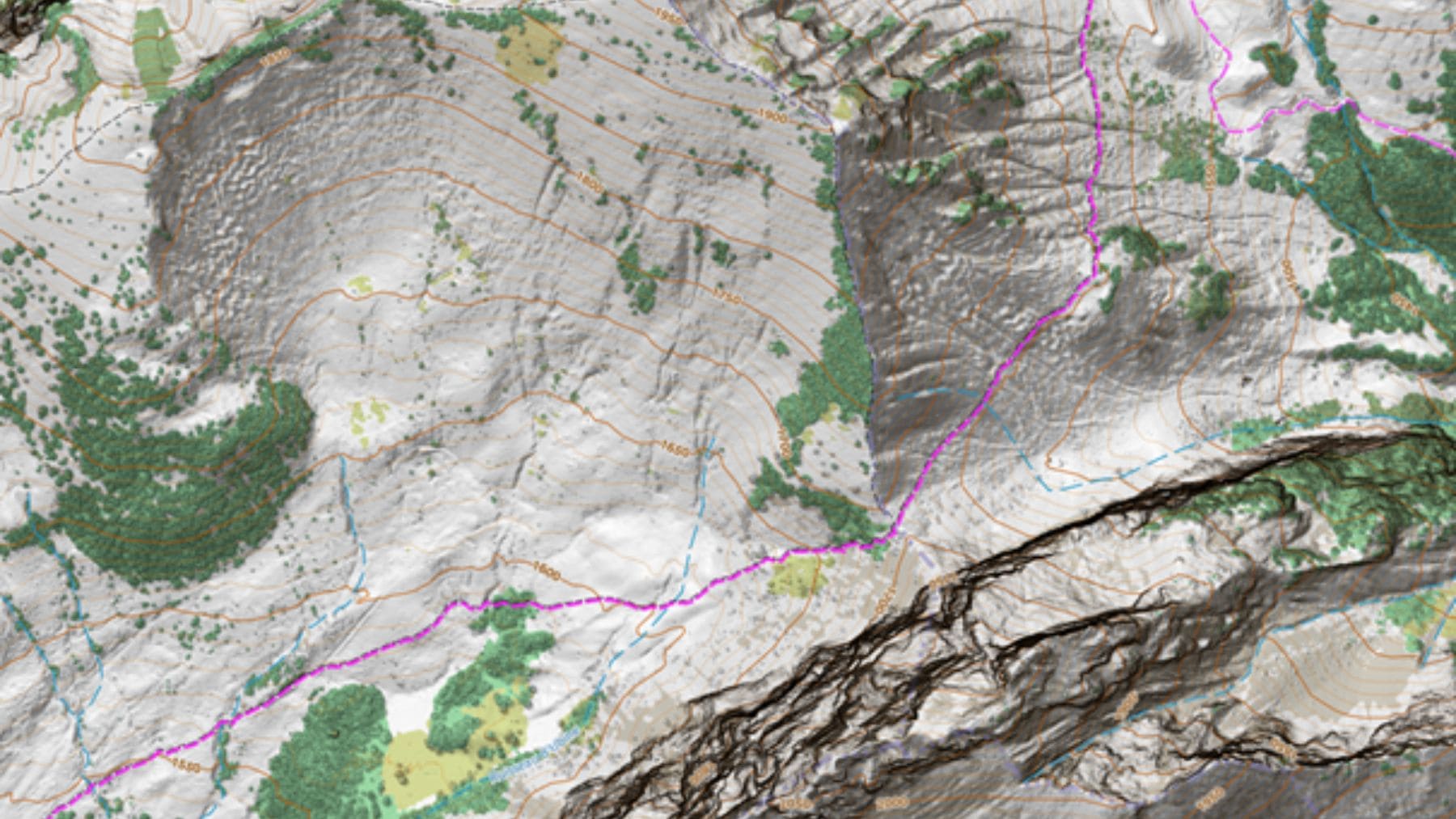 Modelo digital del terreno obtenido con tecnología LiDAR en Córdoba donde se localiza la posible Madinat al Zahira de Almanzor.
