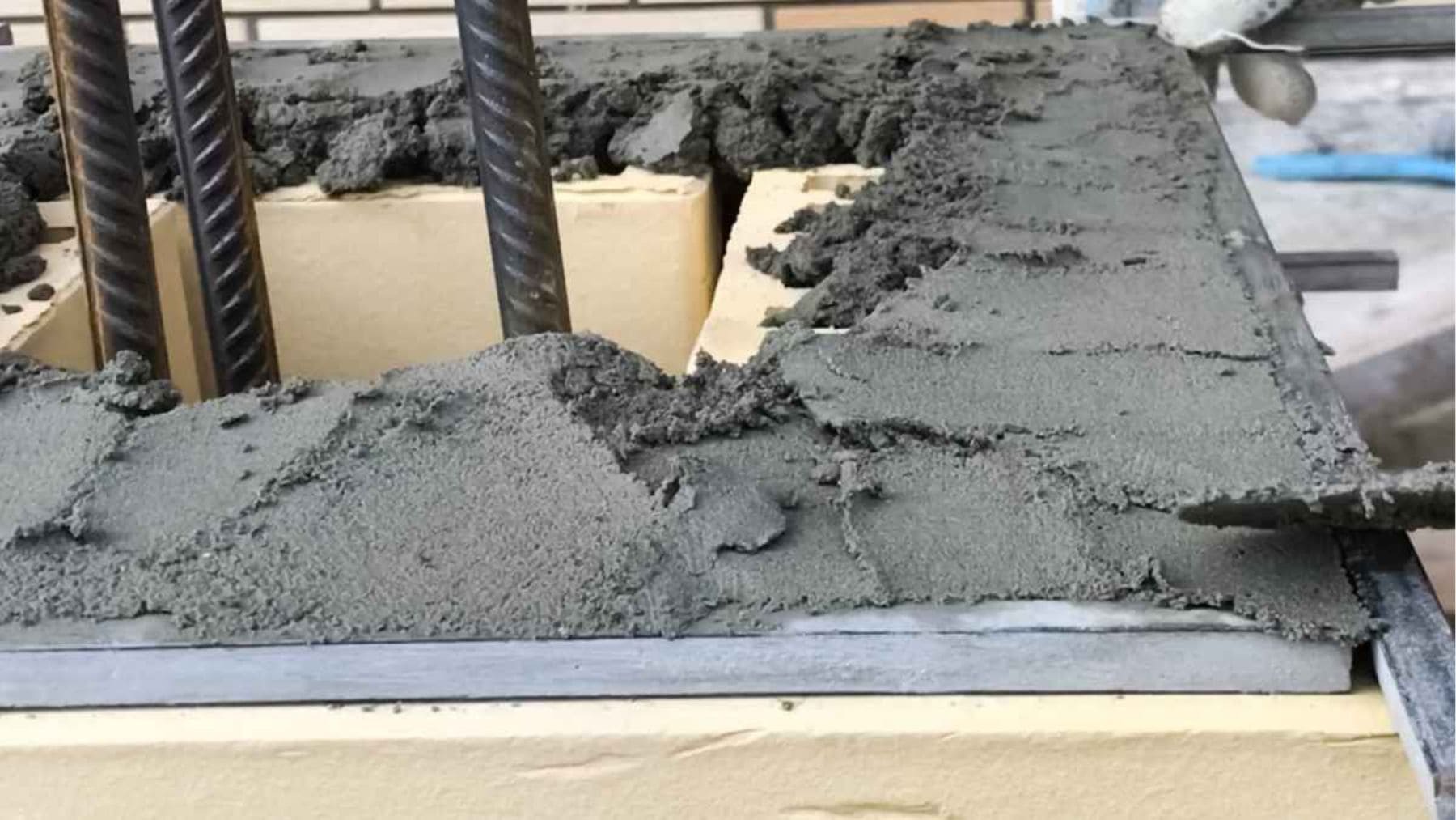 Aplicación de cemento en una estructura de obra, tecnología base para el desarrollo del cemento magnético Ironplac.