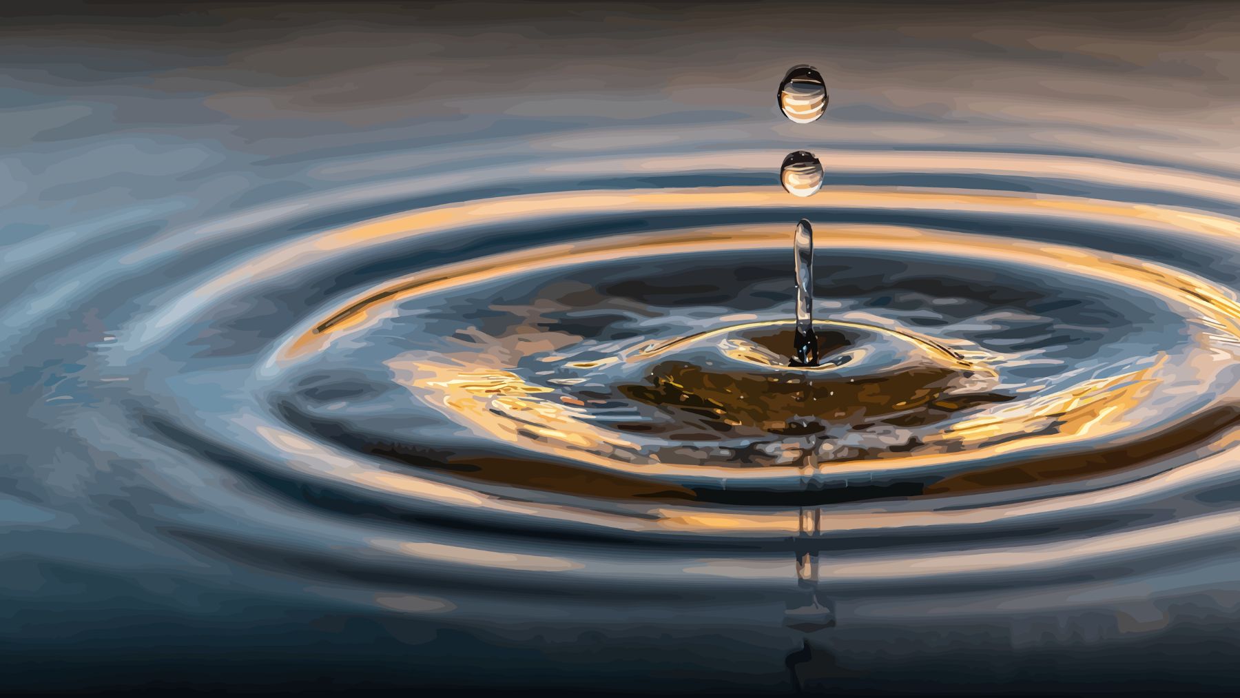Impacto de una gota de agua generando energía eléctrica en experimento científico.