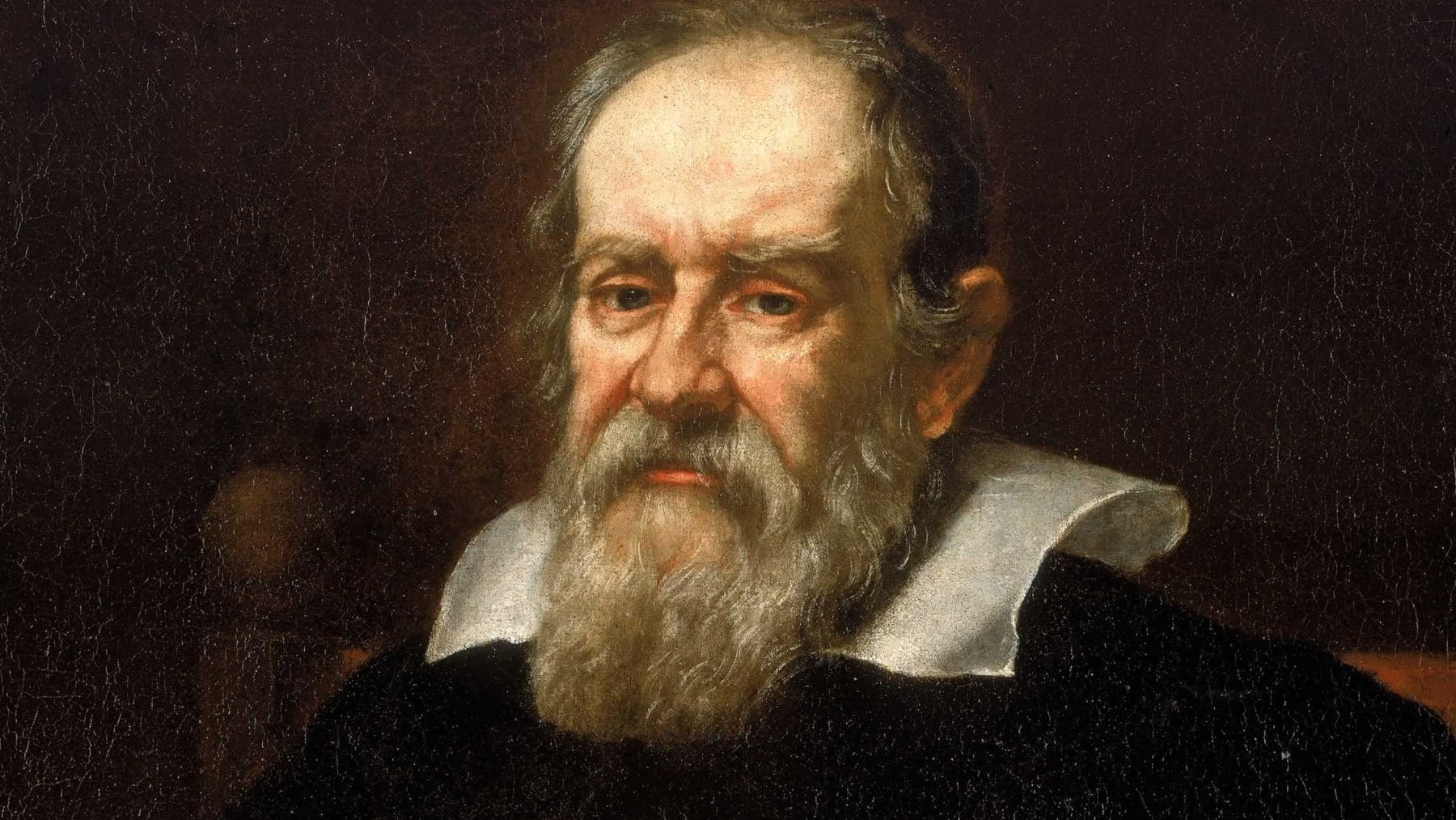 Retrato de Galileo Galilei pintado por Justus Sustermans en 1636 sosteniendo un telescopio.
