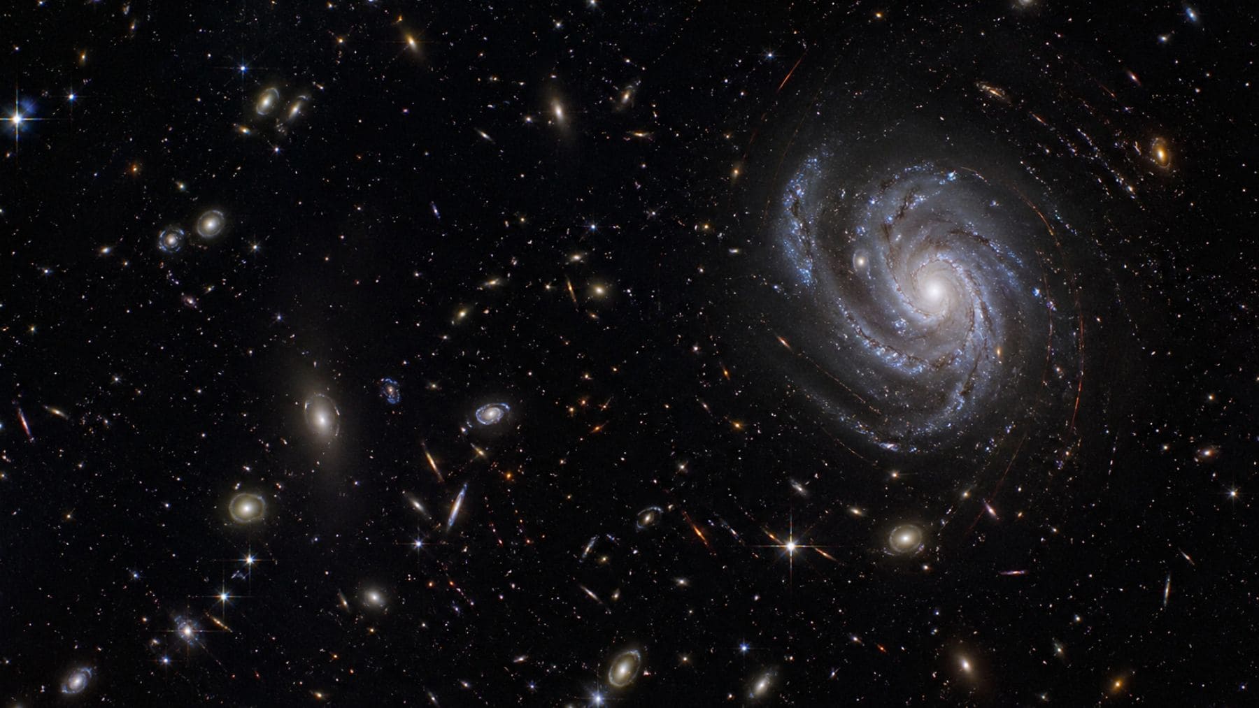 Galaxias en el espacio profundo utilizadas para medir la expansión del Universo y la constante de Hubble.