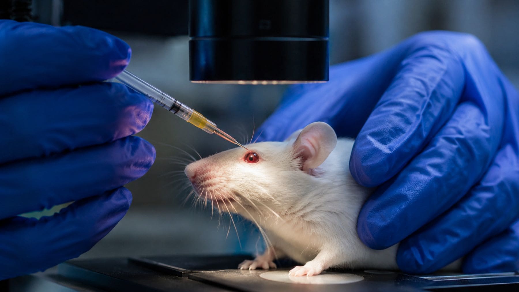Científicos inyectan nanopartículas de oro en el ojo de un ratón para restaurar la visión