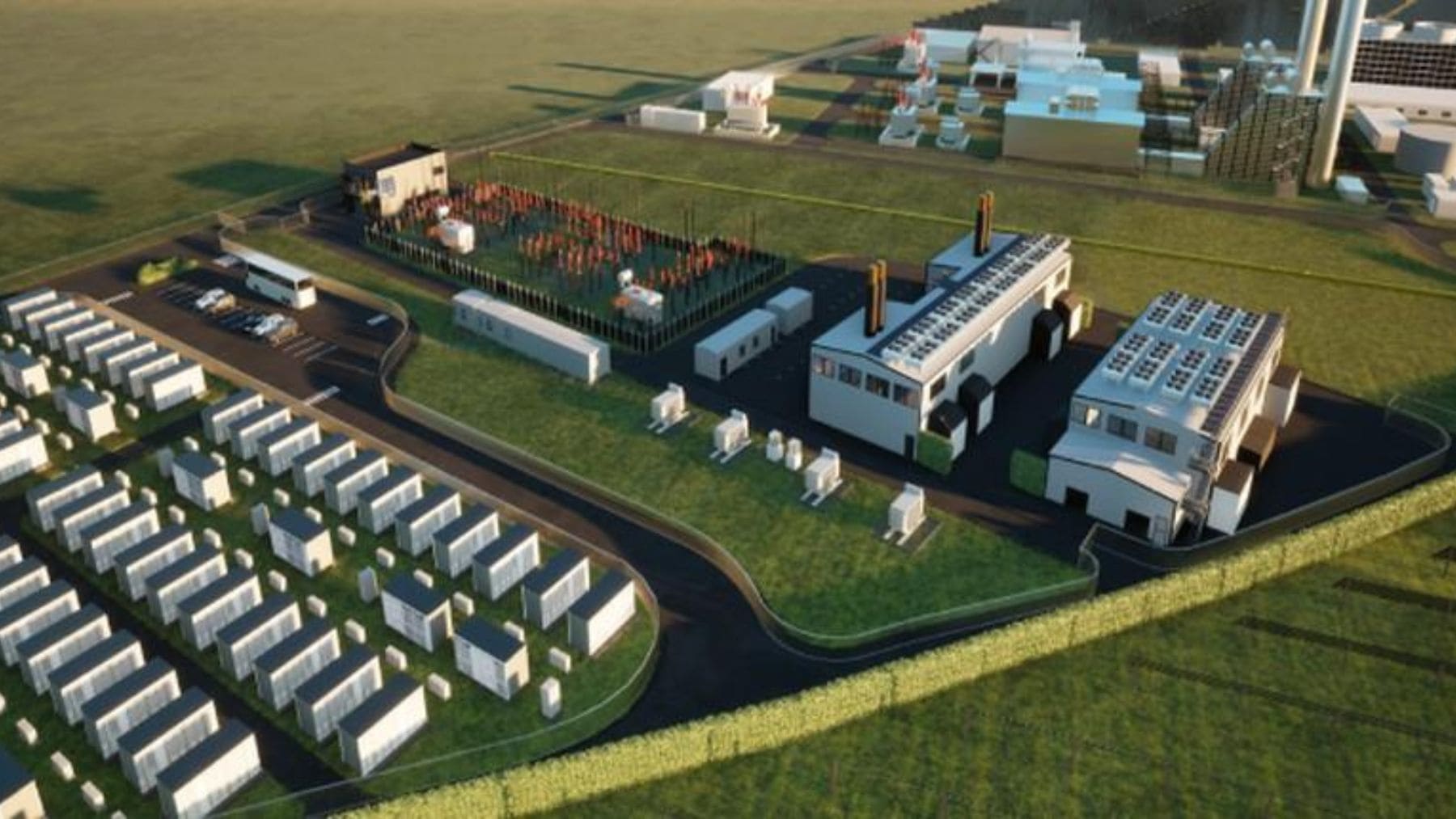 Recreación de la megabatería de 216 MWh impulsada por Austria en Rumanía para almacenar energía renovable