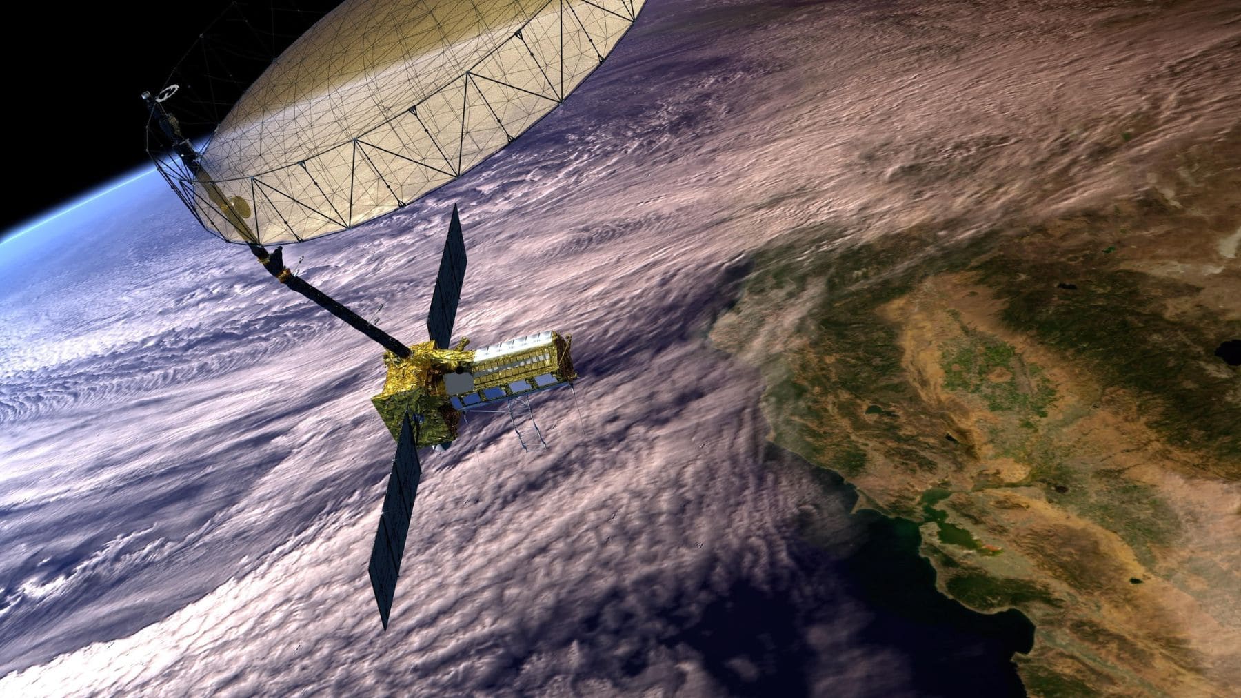 Satélite NISAR de la NASA observando la Tierra mientras detecta el hundimiento de Ciudad de México.