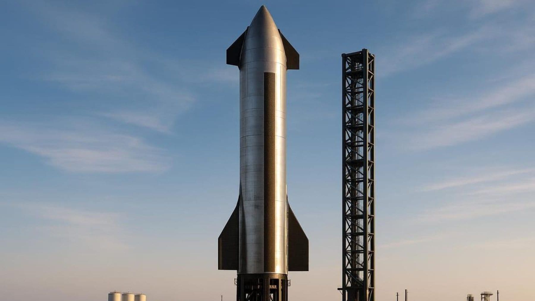 Starship V3 de SpaceX durante pruebas en Starbase, Texas, antes de su lanzamiento hacia Marte.