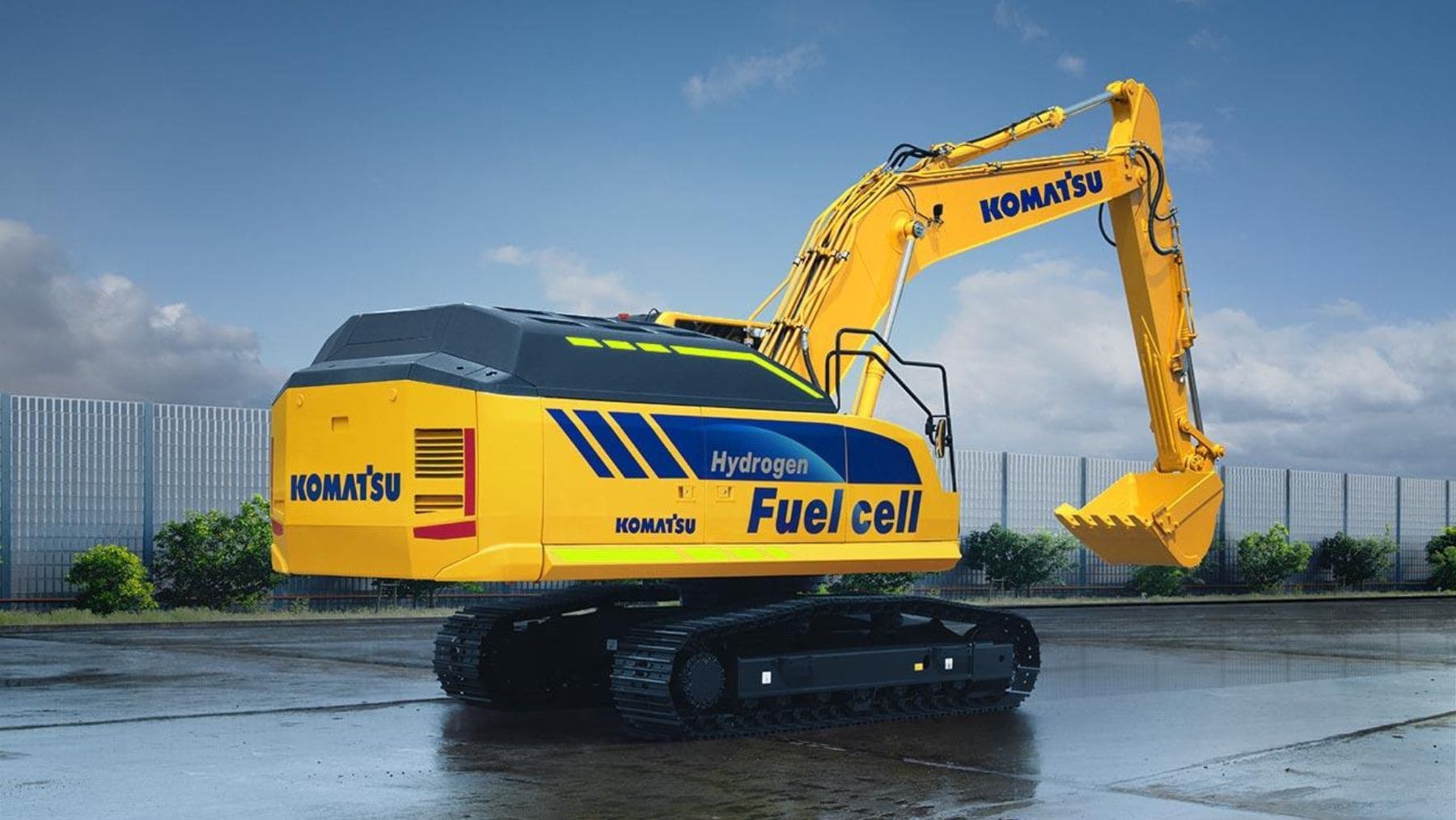 Excavadora Komatsu con tecnología Fuel Cell de hidrógeno vinculada al proyecto industrial de Toyota