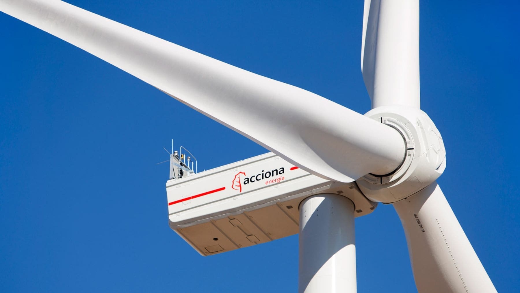 Aerogenerador de Acciona Energía, la filial de renovables cuya posible venta estudia Acciona en una revisión estratégica.