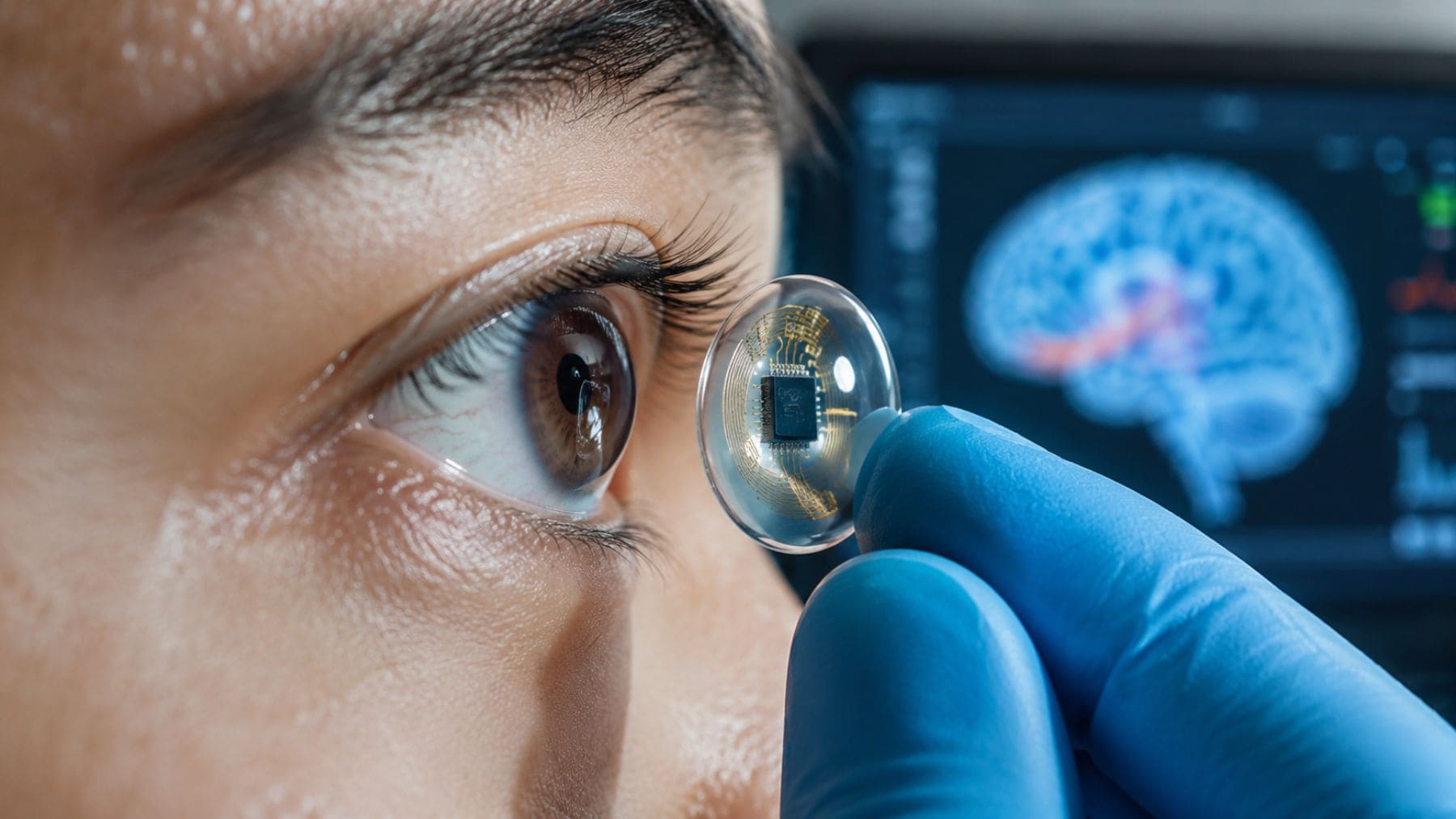Lentilla inteligente desarrollada por científicos de Corea del Sur para estimular el cerebro mediante señales eléctricas