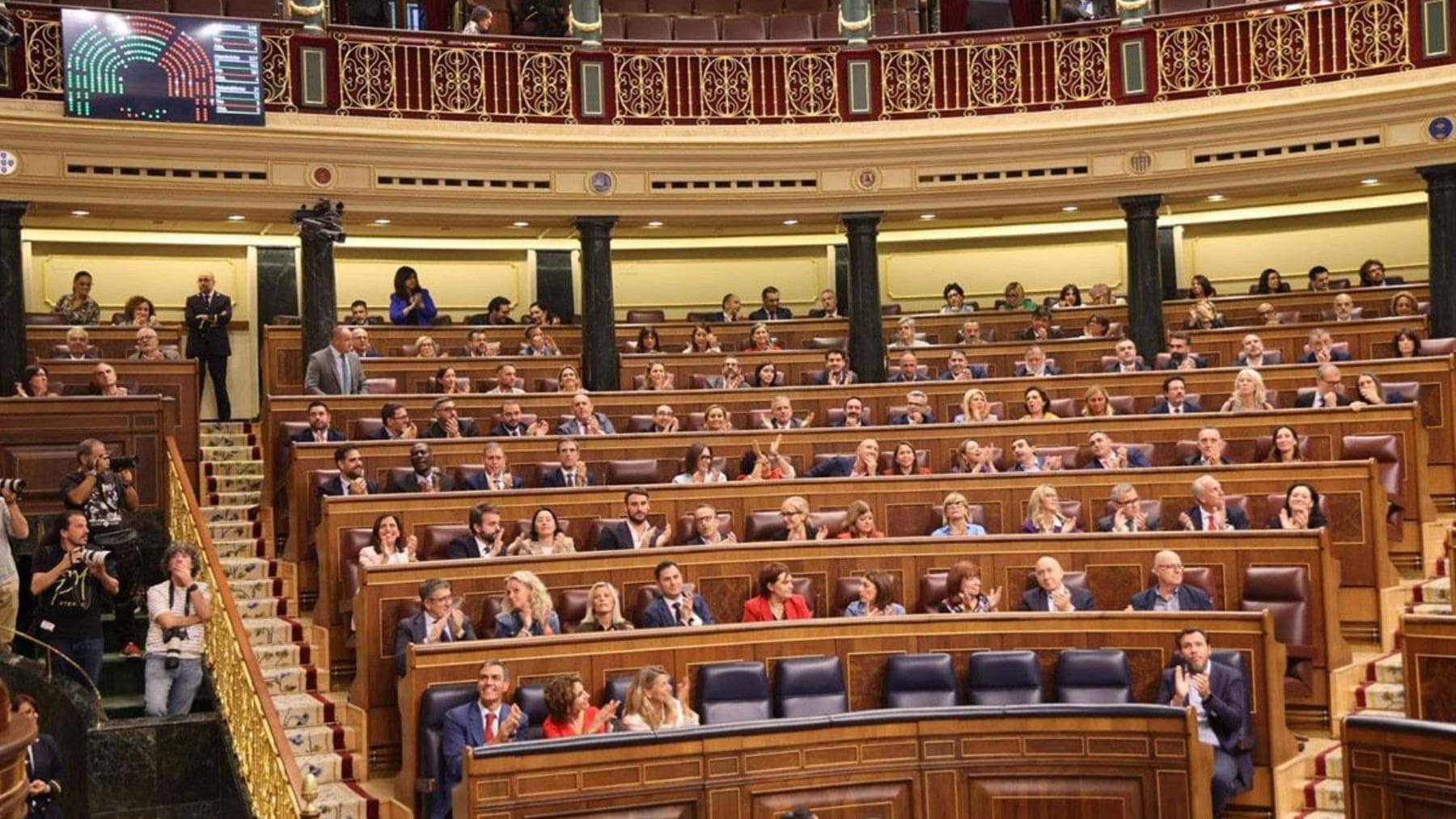 Congreso de los Diputados durante la aprobación de la Ley de Movilidad Sostenible que obliga a grandes empresas a implantar planes de movilidad
