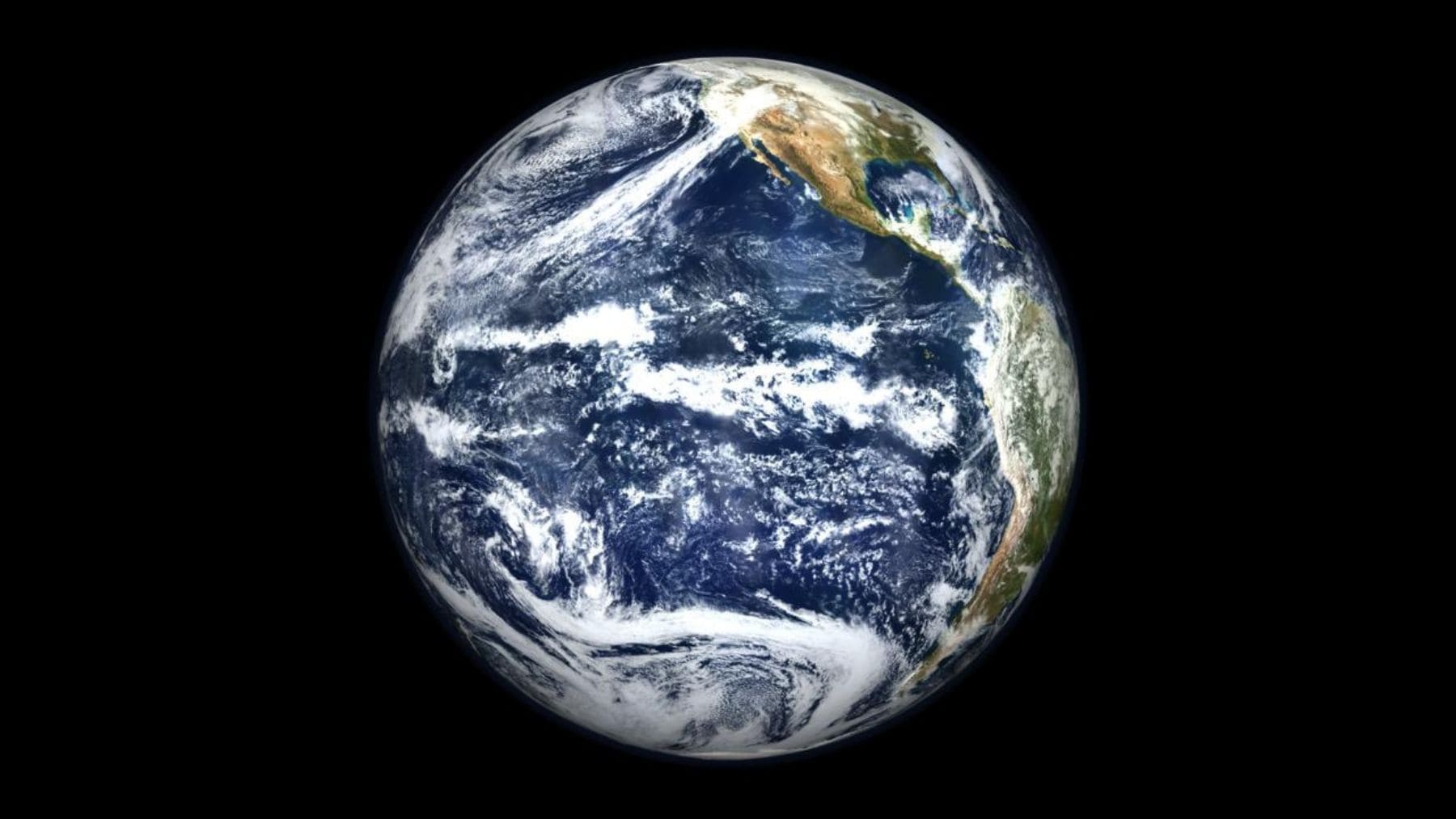 La Tierra vista desde el espacio en una imagen de la NASA relacionada con el descubrimiento de un segundo ecuador vertical