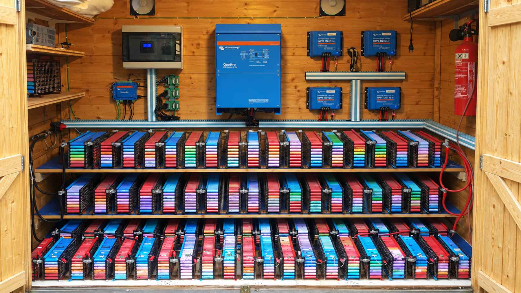 Más de 1.000 baterías de portátil reutilizadas en un sistema de almacenamiento de energía solar