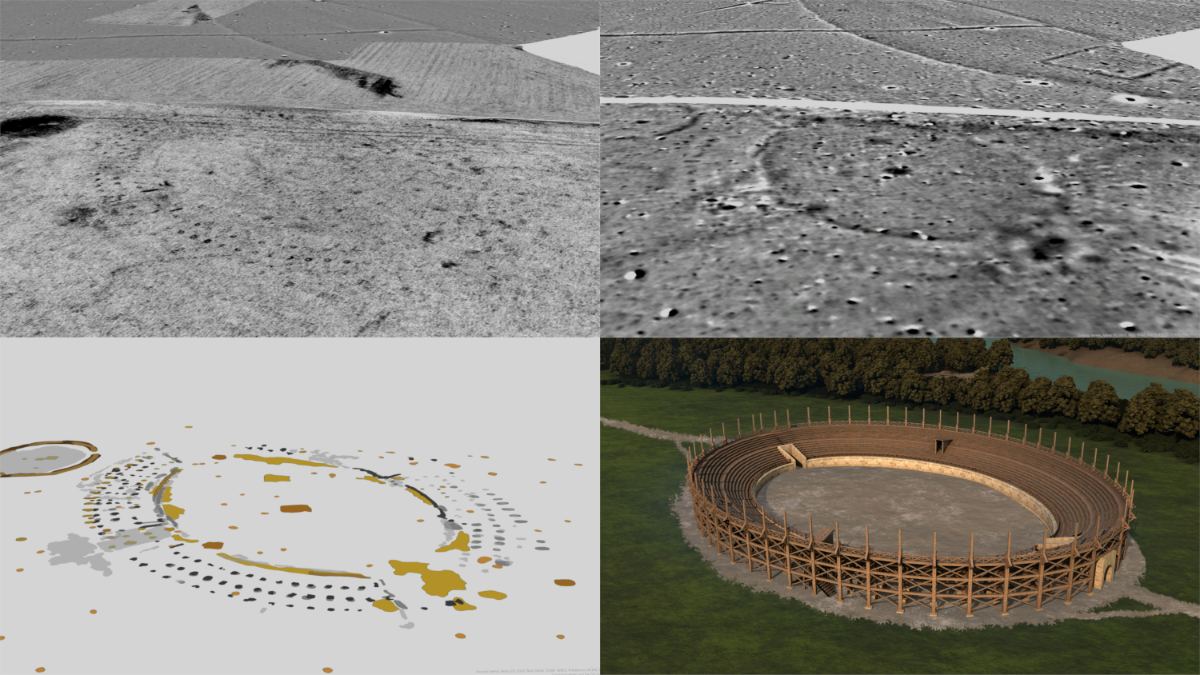Mediciones geofísicas y recreación del anfiteatro de la ciudad romana de Stein