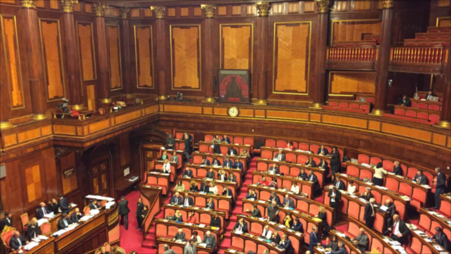 Aula del Senado de Italia en Palazzo Madama, en Roma, durante una sesión