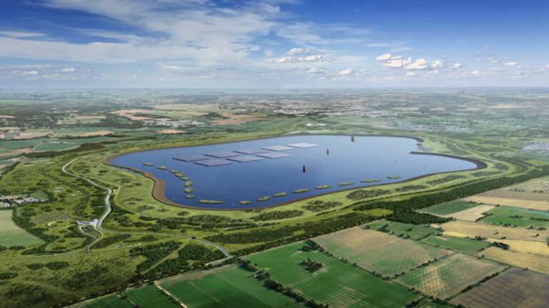Recreación del embalse White Horse en Oxfordshire