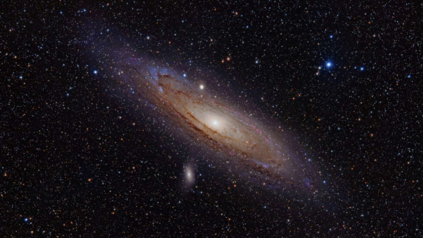 La galaxia de Andrómeda fotografiada desde la Tierra