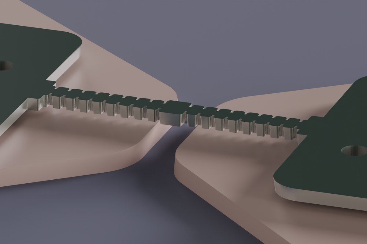 Ilustración del resonador mecánico microscópico de Stanford usado para observar saltos cuánticos del sonido