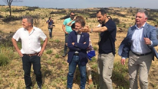 La restauración de la zona del incendio de Moguer comenzará en otoño