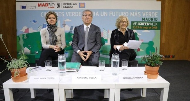 Manuela Carmena agradece que la Comisión Europea reconozca la lucha de Madrid por el medio ambiente