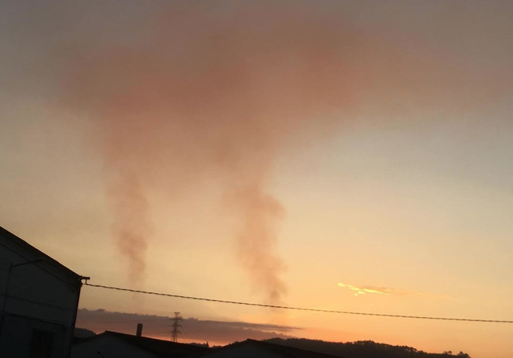 Otro días mas de horrorosa contaminación en Gijón