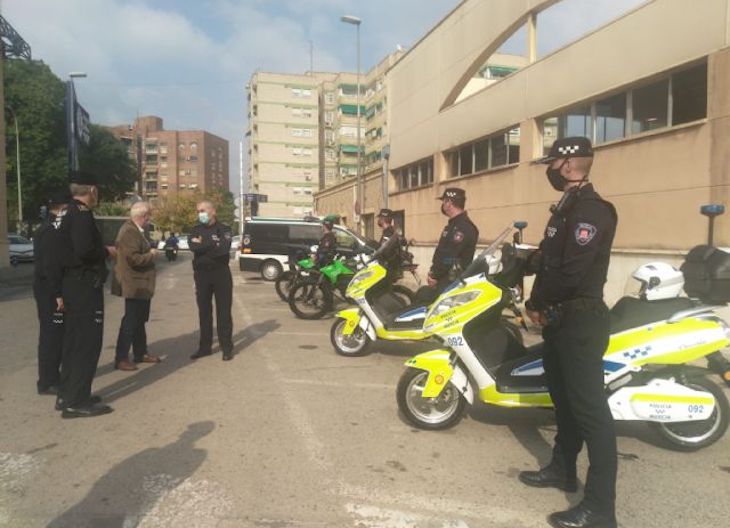 Movilidad eléctrica. La Policía Local de Murcia estrena cuatro motocicletas eléctricas