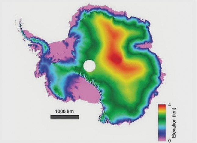 El mapa de elevación 3D más detallado de la Antártida
