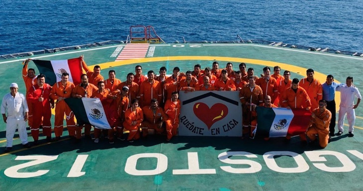 Profesionales de Nuvoil a bordo de plataforma envían mensaje a su familia ante COVID-19