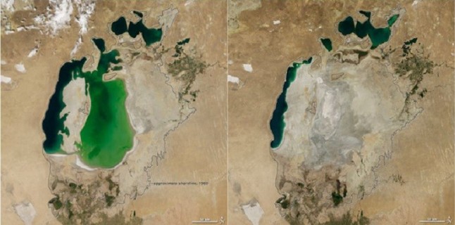 Lo que queda del cuarto lago más grande de la Tierra