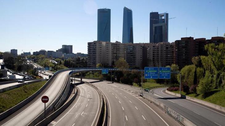 El tráfico rodado en España se redujo un 90% este pasado domingo