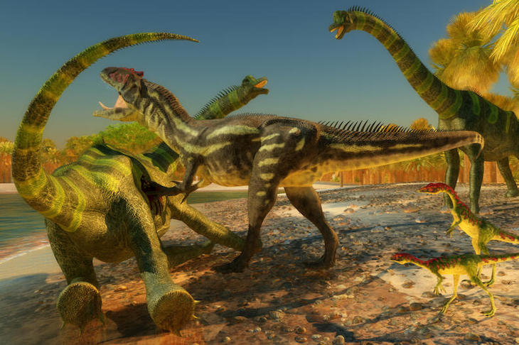 Primer dinosaurio excavado incubando y con crías fosilizadas