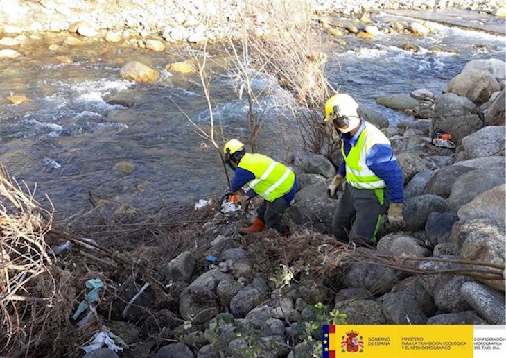 Recuperando los cauces afectados por las inundaciones de diciembre en el Valle del Jerte
