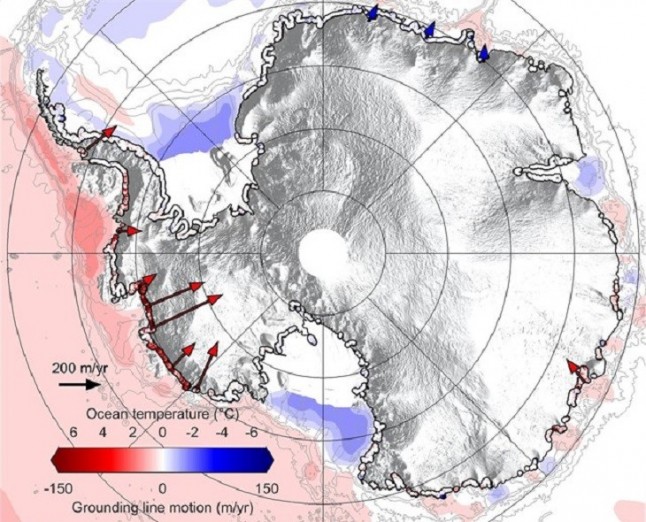 La Antártida se está retirando a lo largo del fondo del mar
