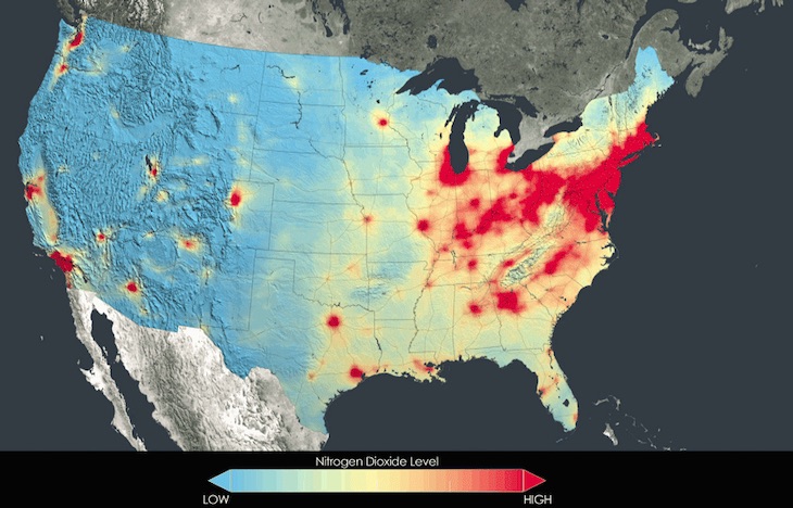 La contaminación por NO2 cae un 30% en el noreste de EEUU