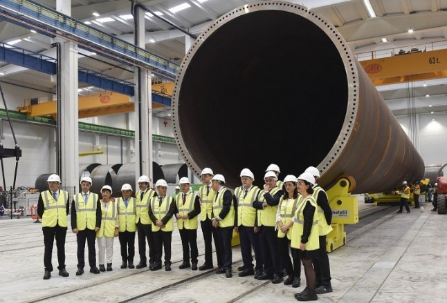 Haizea Wind Group inaugura en el Puerto de Bilbao su planta de fabricación de torres eólicas
