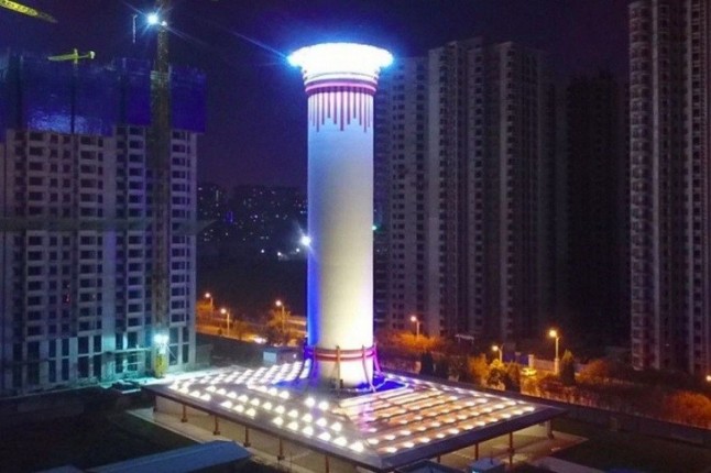 El purificador gigante chino reduce un 15% la polución por partículas
