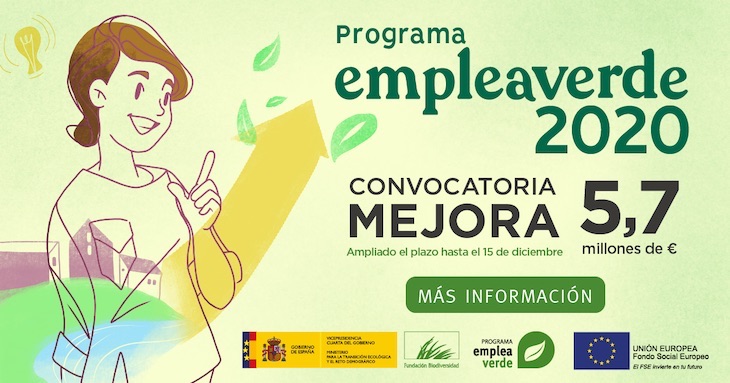 Se amplía el plazo de la convocatoria para mejorar la cualificación de personas trabajadoras del Programa empleaverde
