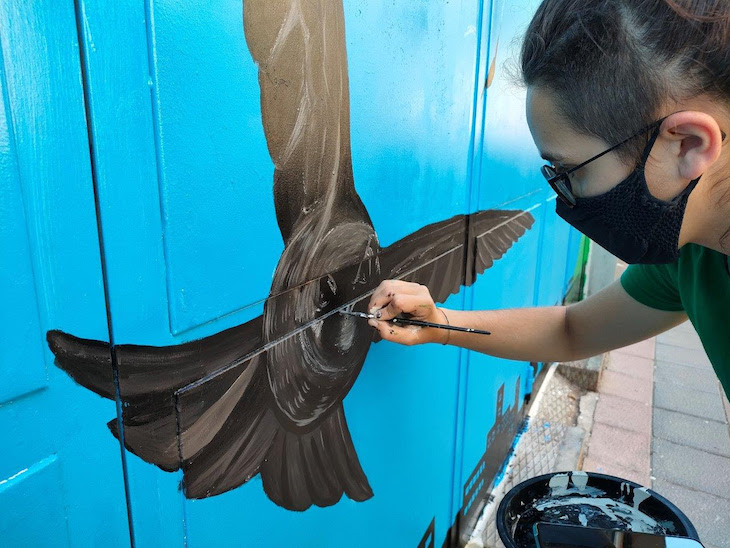 SEO/BirdLife celebra el Día Mundial del Vencejo 2021 con una pintura mural