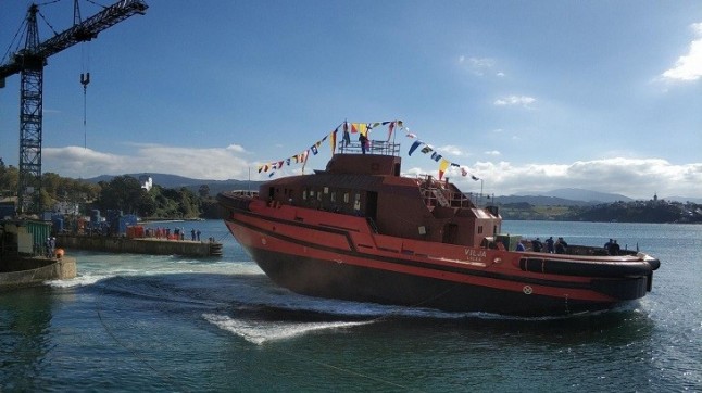 Astilleros Gondan bota un remolcador rompehielos híbrido para el puerto de Lule (Suecia)
