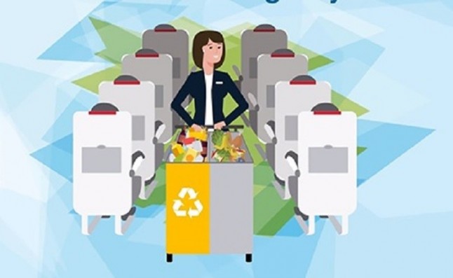 La recogida selectiva de residuos llega a las cabinas de los aviones