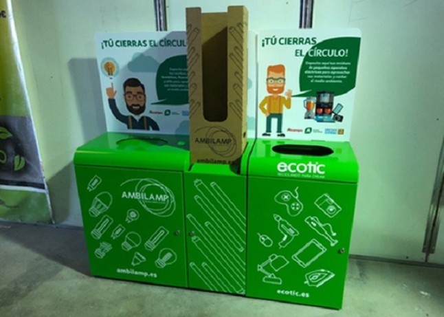 Auchan Retail España implanta contenedores de recogida de residuos en 60 ecoparques de supermercados Alcampo y Simply