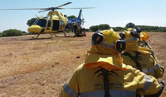 La Junta ejecuta un simulacro de incendio forestal en el sendero del Río Majaceite y El Bosque en Cádiz