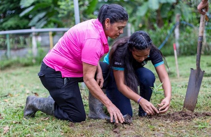 Sembrar árboles y conciencia para la lucha contra el cambio climático en Costa Rica