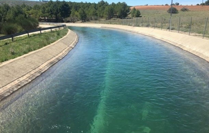 El embalse de La Bujeda (Guadalajara) con filtraciones