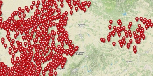 Mapa de las aguas contaminadas por nitratos en Castilla y León