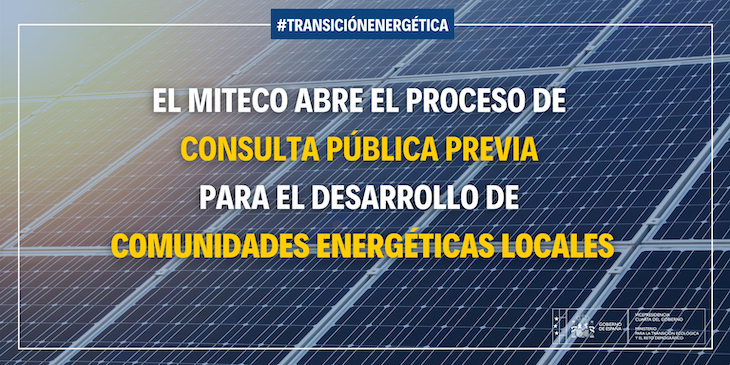 España abre el proceso de consulta pública previa para el desarrollo de Comunidades Energéticas Locales